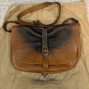 PATRICIA NASH • Two-Tone Leather Crossbody Bag